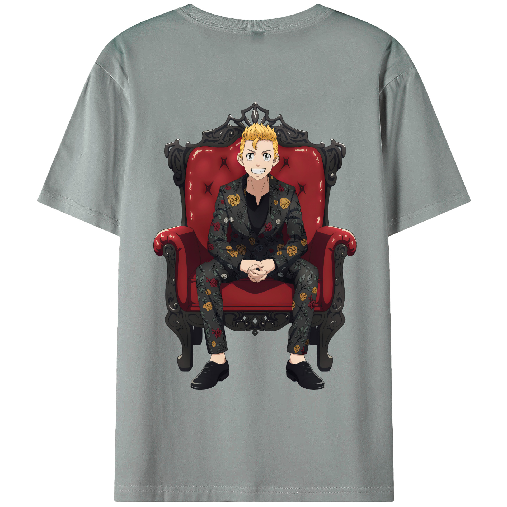（画像用） 東京リベンジャーズ Tokyo Revengers 綿100％ メンズ半袖Tシャツ（バックプリント） 通気性